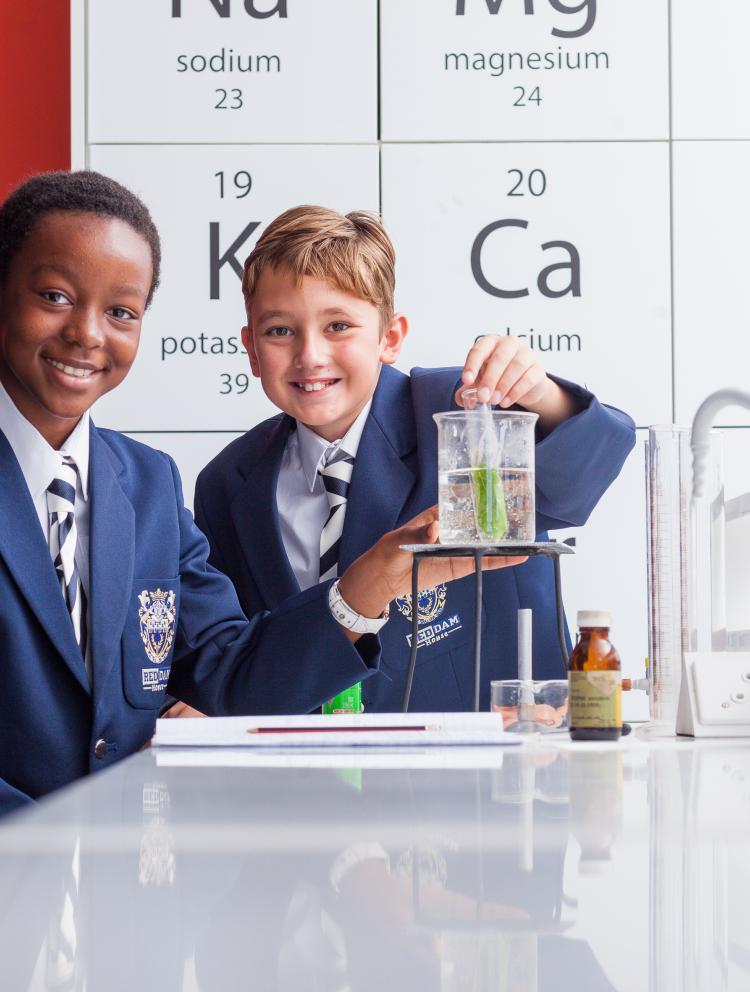 Two Students in a science class