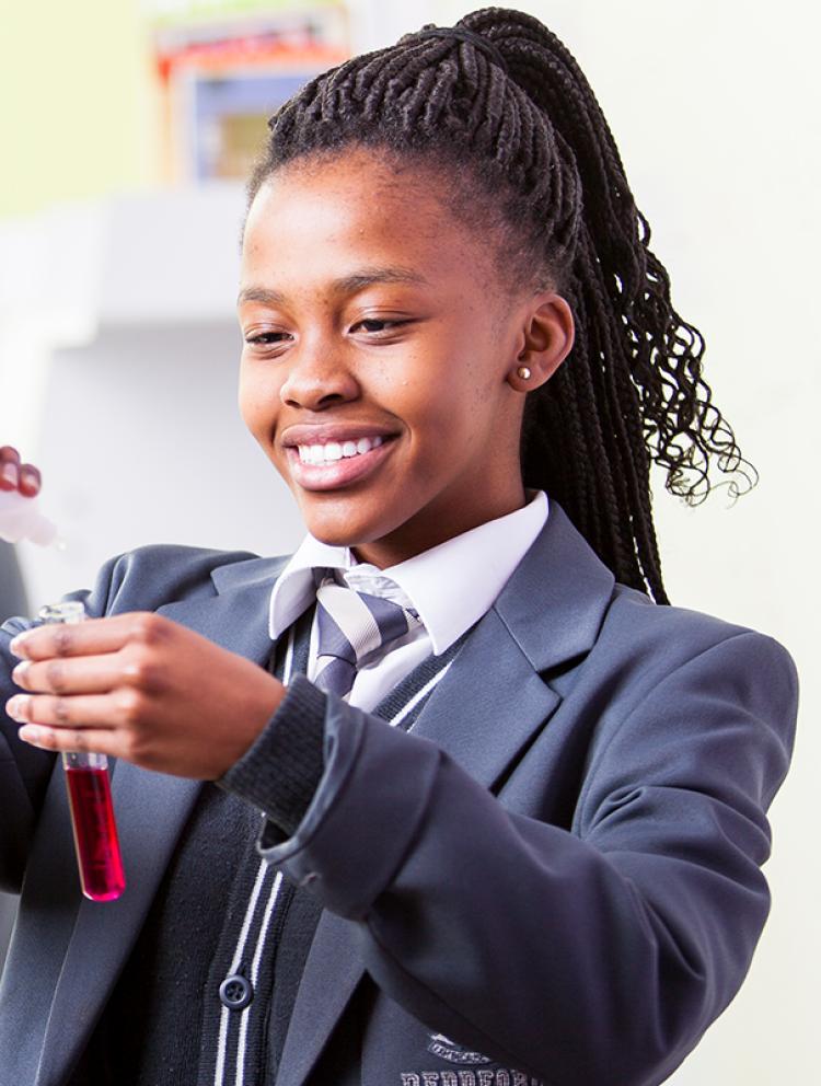 Our-Schools-An-Inspired-School-Girl-Science
