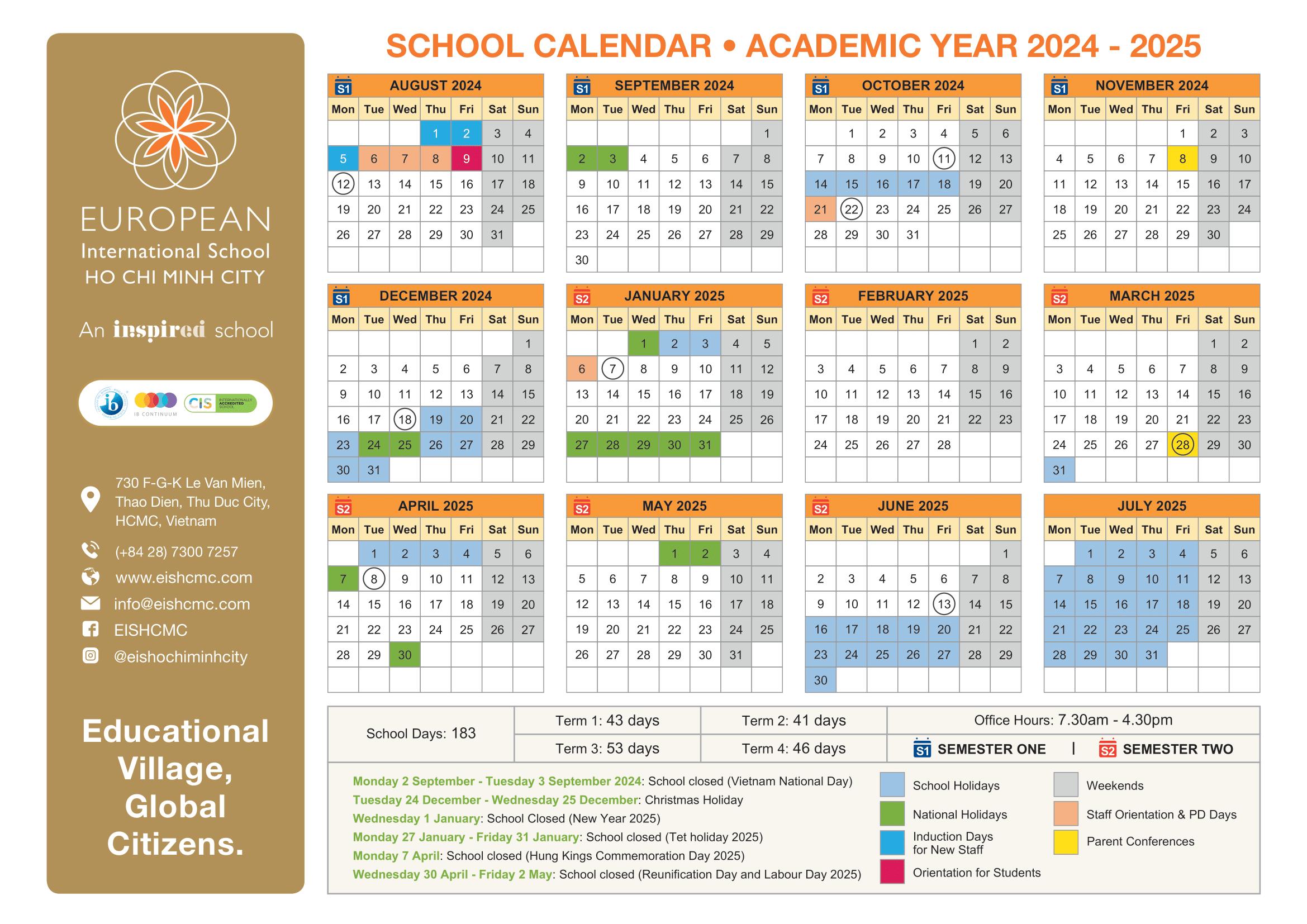 School Calendar EIS